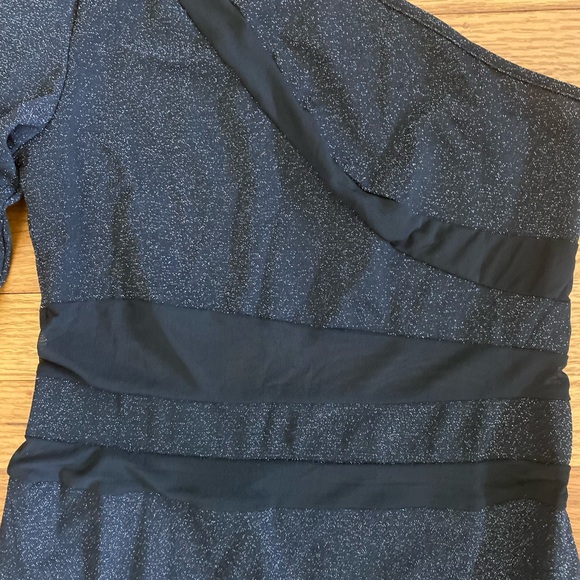 Shein Dress Women’s Petite Large Black Bodycon, One Shoulder NWOT - Picture 4 of 8